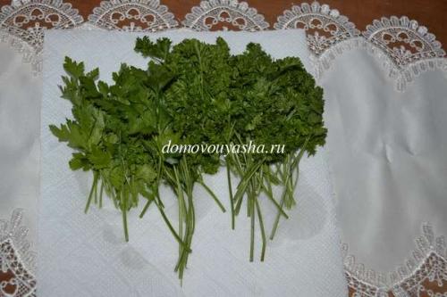 Как заморозить петрушку кубиками. Как заморозить петрушку