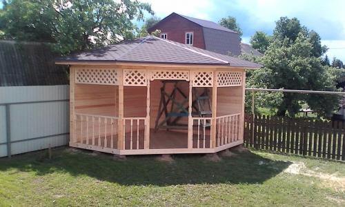 Строительство беседки 08