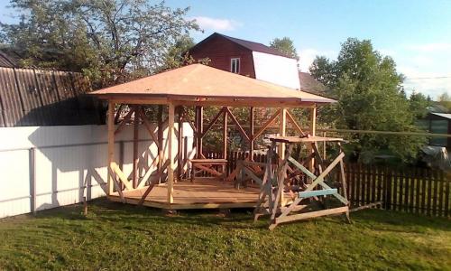 Строительство беседки 06