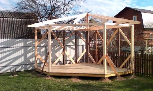 Строительство беседки 05