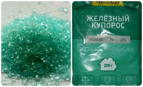 Железный купорос от мха на газоне. Железный купорос