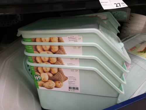 Ящик для картошки на кухне. Короб для овощей из Фикс-прайса и способы его использования.