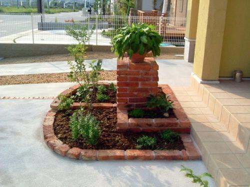 Клумбы из кирпича. Идеи. 01