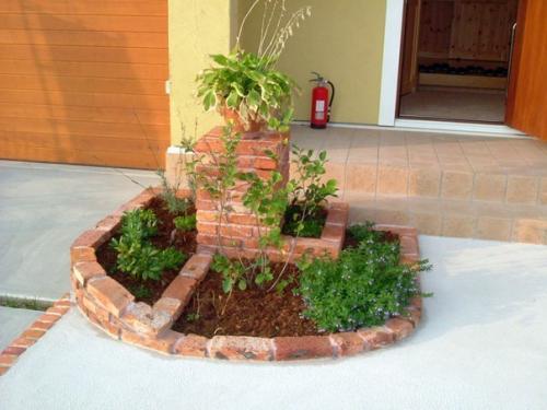 Клумбы из кирпича. Идеи. 02