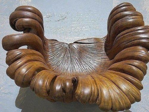 Кресло ручной работы из пня дуба 03