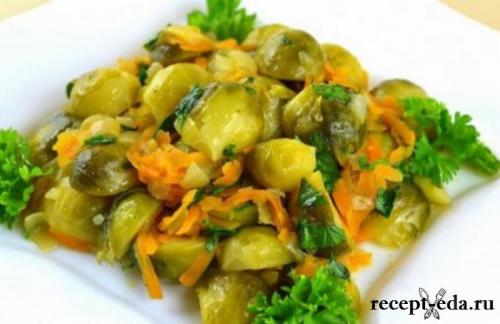 Рецепт брюссельской капусты на сковороде. Жареная брюссельская капуста с черным перцем 06 Рецепт брюссельской капусты на сковороде. Жареная брюссельская капуста с черным перцем 06