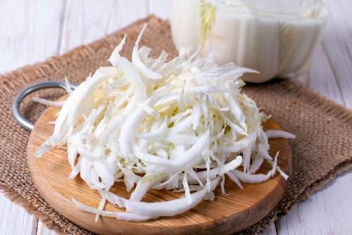 Тушеная пекинская капуста с грибами. 