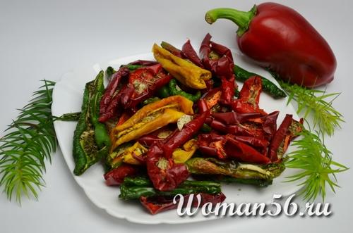 Вяленый болгарский перец. Вяленый перец на зиму