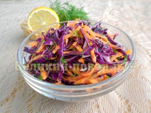 Турецкий салат из красной капусты. Салат с краснокочанной капустой по-турецки