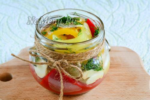 Сколько бланшировать перец. Рецепт 4: перец маринованный сладкий с маслом и чесноком