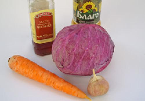 Салат из краснокочанной капусты по-корейски — кулинарный рецепт с фото.