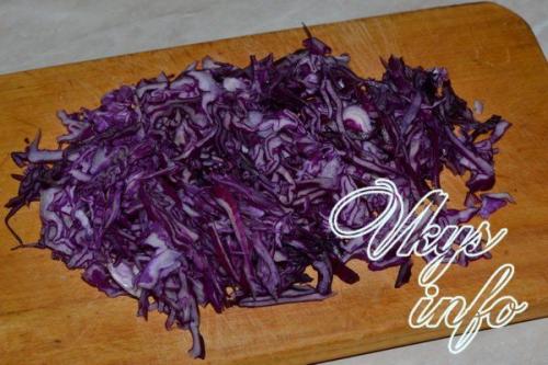 Салат из красной капусты с майонезом. Салат из краснокочанной капусты Любимый 07