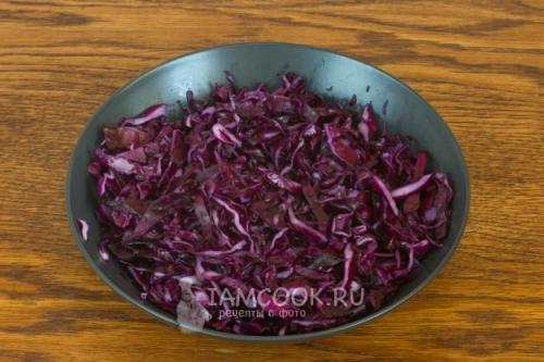 Салат с красной капусты с майонезом. Салат из краснокочанной капусты с майонезом 01 Салат с красной капусты с майонезом. Салат из краснокочанной капусты с майонезом 01
