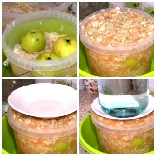 Квашеная капуста кочанами с яблоками. Квашеная капуста с яблоками на зиму