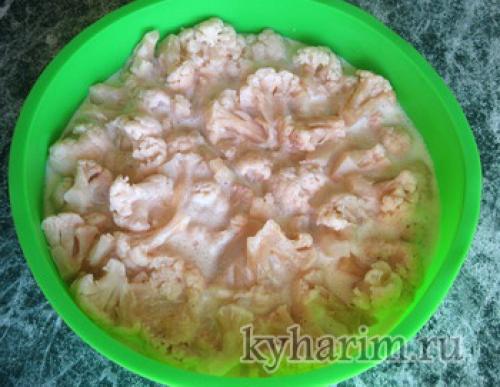 Цветная капуста в духовке диетическая. Диетическая запеканка из цветной капусты с сыром 02