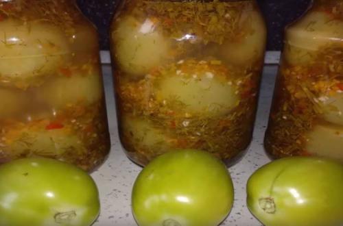 Соленые зеленые помидоры горячим способом. Зеленые помидоры на зиму в банках — 8 вкусных простых рецептов