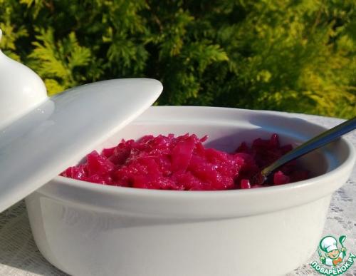 Тушеная краснокочанная капуста по-чешски. Капуста краснокочанная по-чешски