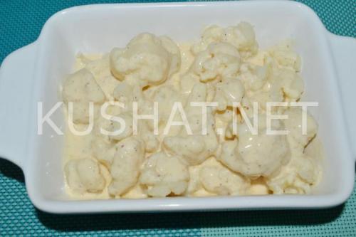 Цветная капуста в духовке со сметаной. Цветная капуста в сметане в духовке – рецепт