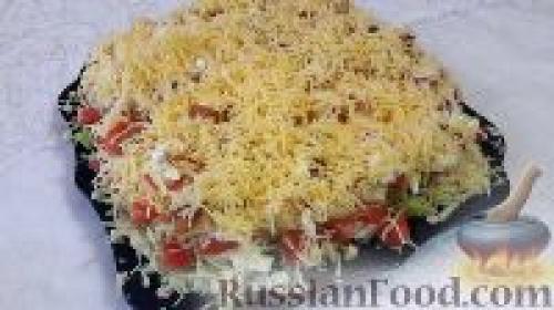 Салат Цезарь с пекинской капустой курицей и сухариками и помидорами. Салат из пекинской капусты, Салат Цезарь 04 Салат Цезарь с пекинской капустой курицей и сухариками и помидорами. Салат из пекинской капусты, Салат Цезарь 04