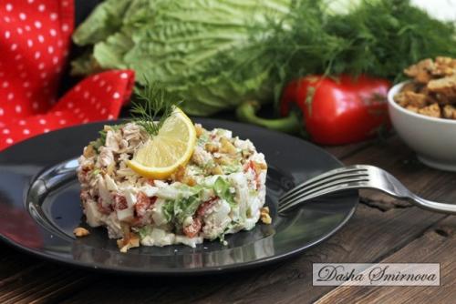 Салат с пекинской капустой пп. ПП салат с курицей и пекинской капустой