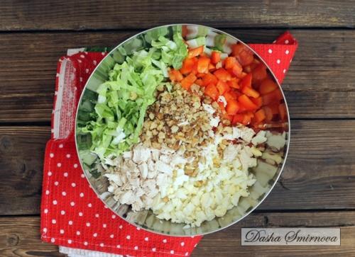 Салат с пекинской капустой пп. ПП салат с курицей и пекинской капустой