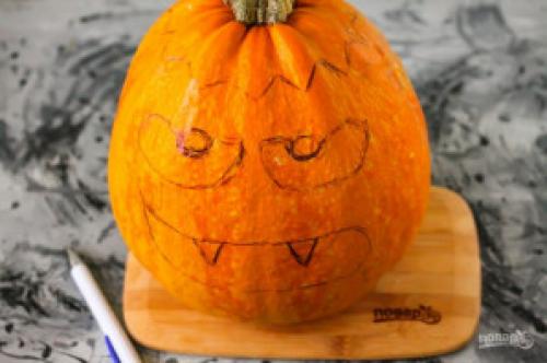 Грушевидная тыква на Хэллоуин. Тыква на Хэллоуин