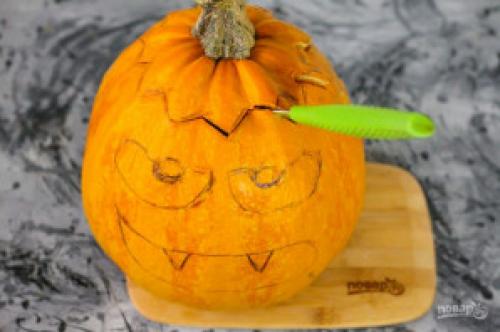 Грушевидная тыква на Хэллоуин. Тыква на Хэллоуин