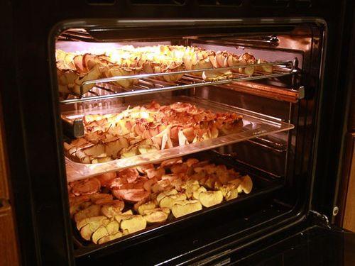 Сушить яблоки в духовке газовой плиты. Подробное описание процесса