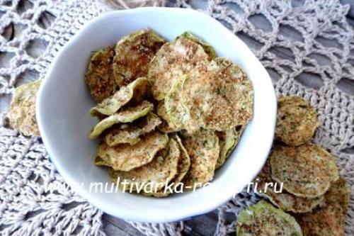 Чипсы из кабачков в микроволновке