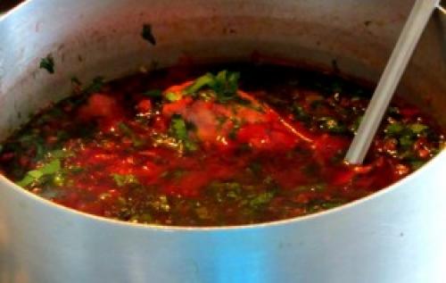 Щи из красной капусты