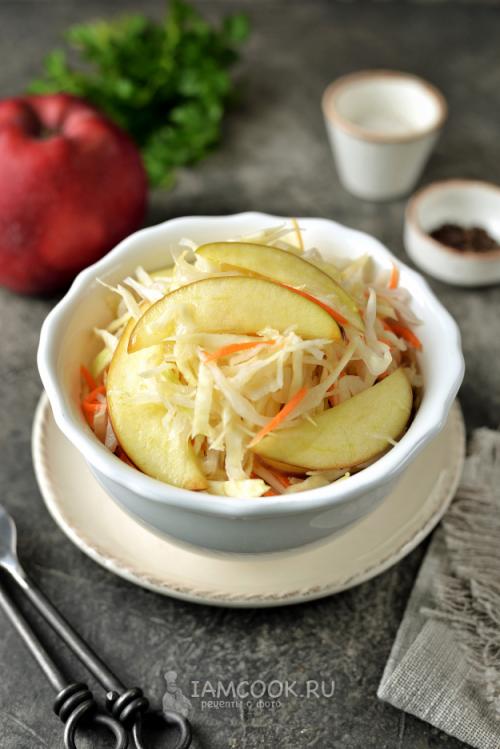 Рецепт квашеной капусты с яблоками антоновкой на зиму. Капуста с яблоками – правила приготовления 05