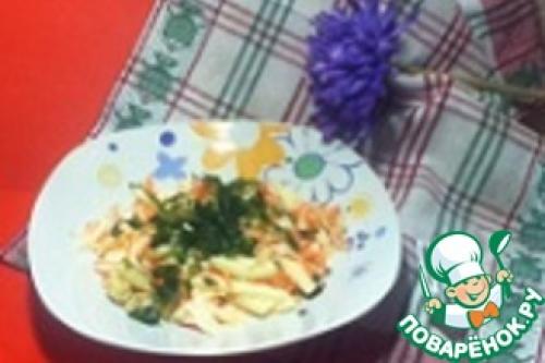 Свежая капуста с яблоками. Салат из капусты с яблоками, морковью и изюмом