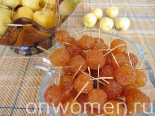 Райские яблоки вяленые. Цукаты из райских яблочек: пошаговый рецепт с фото