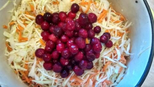 Квашеная капуста с яблоком и клюквой. Капуста, проквашенная с яблоком, тмином и клюквой. Люблю этот рецепт за невероятный вкус