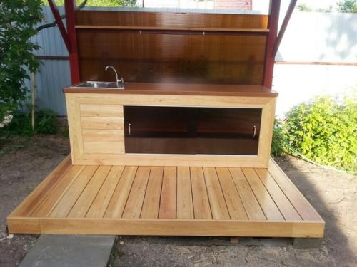 Смастерил своими руками дачную летнюю кухню. 02