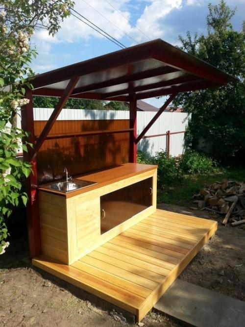 Смастерил своими руками дачную летнюю кухню. 03