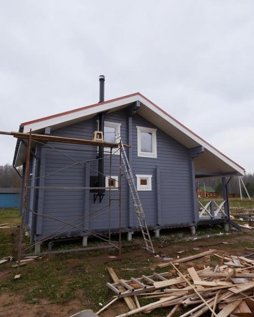 Дом площадью 135, 7 из экобруса. 06