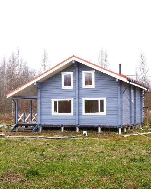 Дом площадью 135, 7 из экобруса. 05