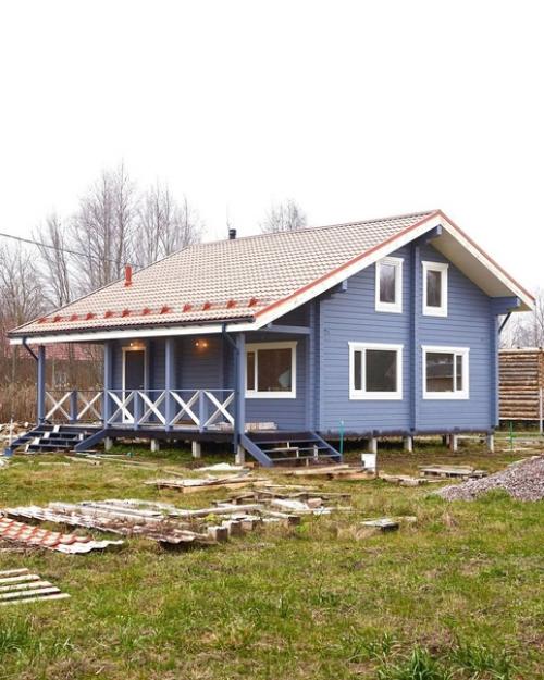 Дом площадью 135, 7 из экобруса.