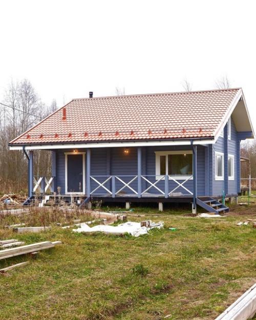 Дом площадью 135, 7 из экобруса. 02