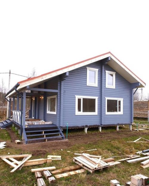 Дом площадью 135, 7 из экобруса. 03