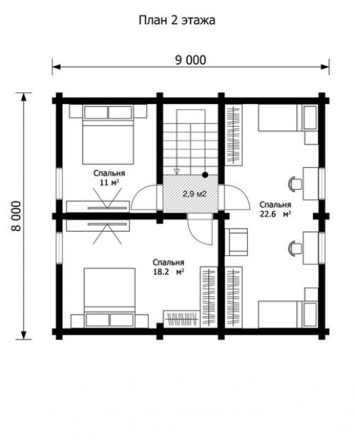 Дом площадью 135, 7 из экобруса. 08