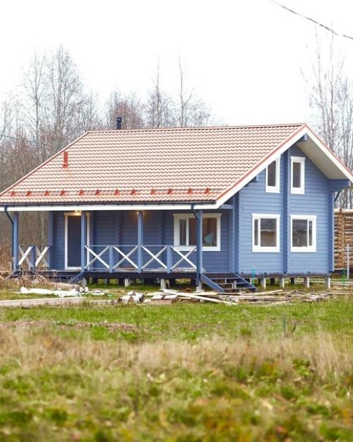 Дом площадью 135, 7 из экобруса. 01