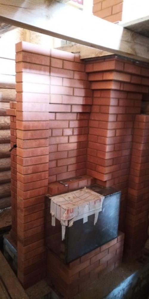 Процесс кладки банной печи с регулируемым нагревом бака. 07