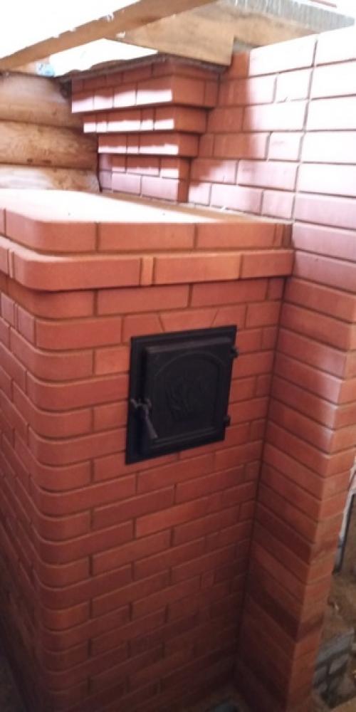 Процесс кладки банной печи с регулируемым нагревом бака. 08