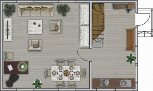 Небольшой загородный дом с небольшой площадью - 92 кв. 03