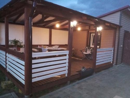 С сыном построили беседку - отдыхаем большой семьёй. 07