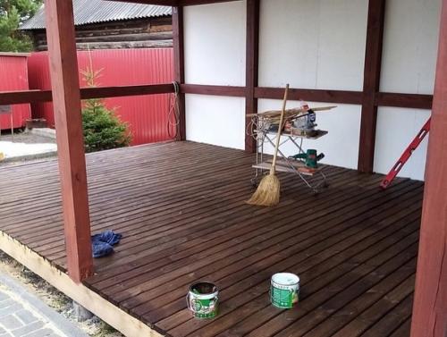 С сыном построили беседку - отдыхаем большой семьёй. 04