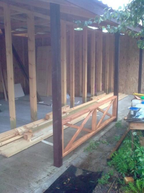 Задумал мастерскую и ещё навес под Машину вышел. 03