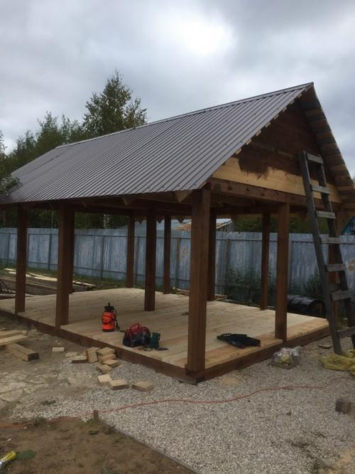 Построил своими руками беседку для бесед. 02